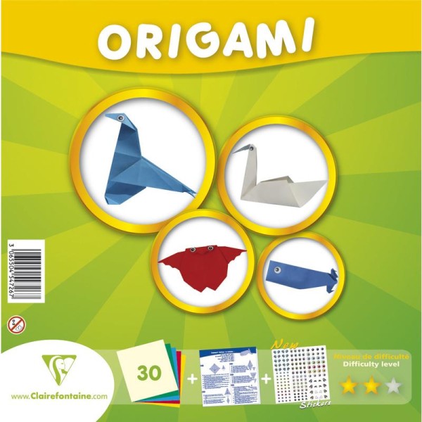 Papier origami Kit Perfectionnement 20 x 20 cm -30 feuilles - Photo n°1
