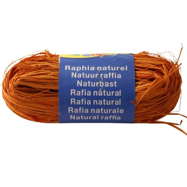 Raphia naturel Orange 50 g - Photo n°1