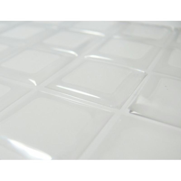 2 Cabochons carré 20mm sticker autocollant epoxy transparent - Photo n°1