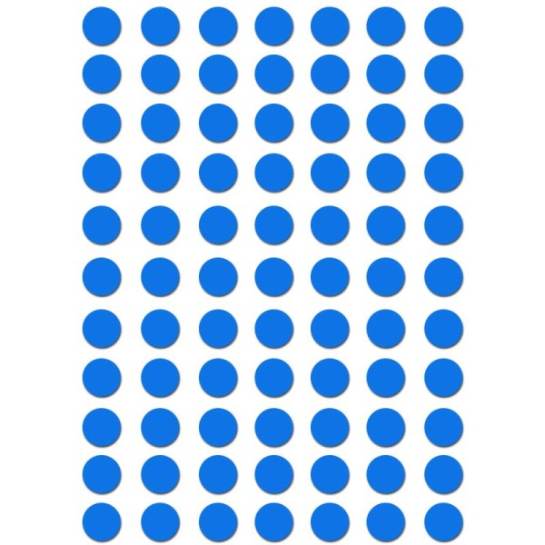 Gommettes rondes 8 mm Bleu ciel x 462 - Gommette géométrique - Creavea