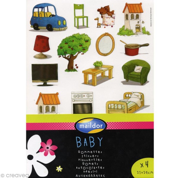Gommettes repositionnables Baby Maison x 120 - Photo n°1