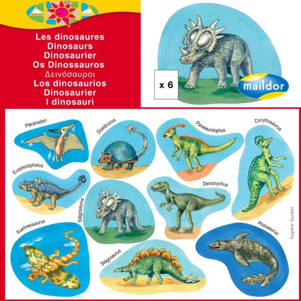 Gommettes repositionnables Dinosaures x 240 - Photo n°1