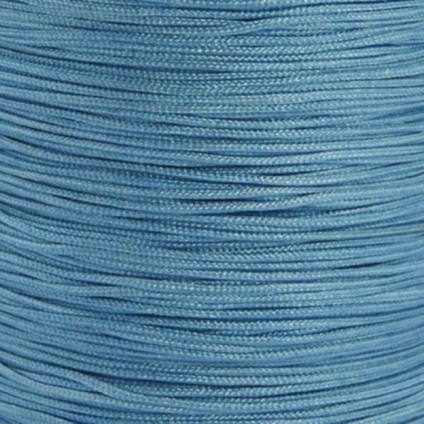 Fil de jade 0,8 mm Bleu jeans  - fil nylon tressé 0.8 millimètre ( sur mesure ) - Photo n°1