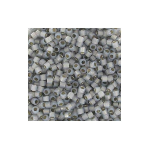 5 G (+/- 875 perles) Délica 11/0 transparent gris fumé n°1455 - Photo n°1