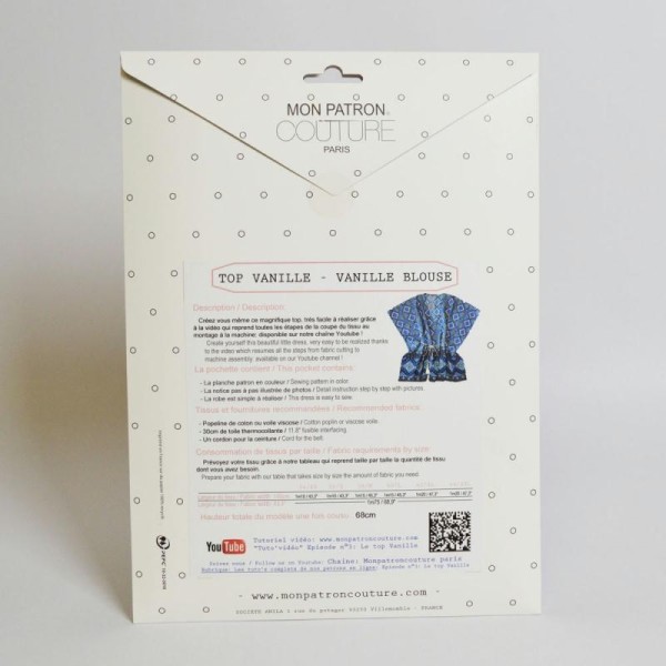 Kit couture top vanille couleur bleu- femme - du 34 au 44 - Photo n°2