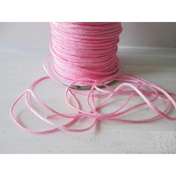 Lot de 5 m de fil nylon rose claire 1.5 mm - Photo n°1