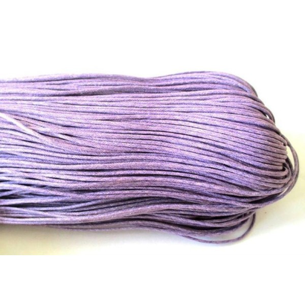 5 Mètres Fil Coton Ciré Violet 1.5Mm - Photo n°1