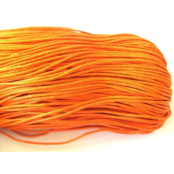 20 Mètres Fil Coton Ciré Orange 1.5Mm - Photo n°1