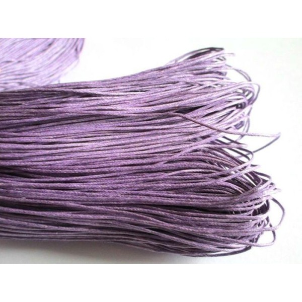 10 Mètres Fil Coton Ciré Violet 1Mm - Photo n°1