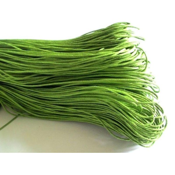 10 Mètres Fil Coton Ciré Vert Olive 1Mm - Photo n°1