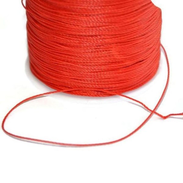 10M Fil Cordon Polyester Rouge 0.5Mm - Photo n°1