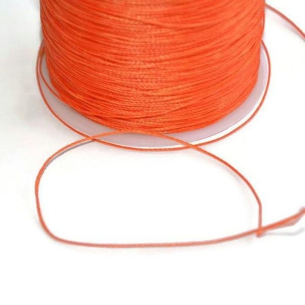 10M Fil Cordon Polyester Orange 0.5Mm - Photo n°1