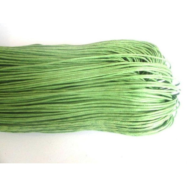 20 Mètres Fil Coton Ciré Vert  0.7Mm - Photo n°1