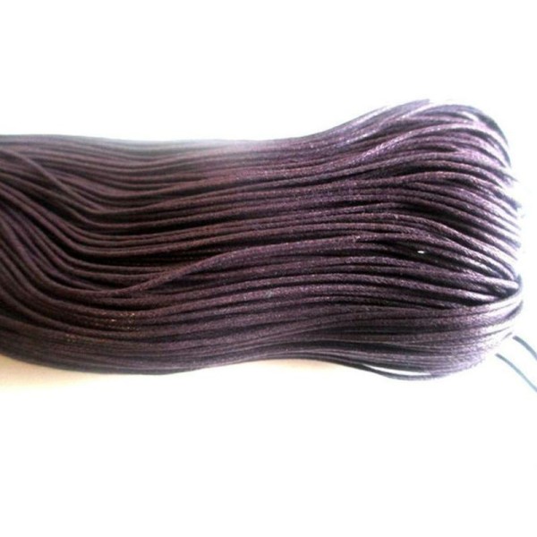20 Mètres Fil Coton Ciré Violet Foncé0.7Mm - Photo n°1