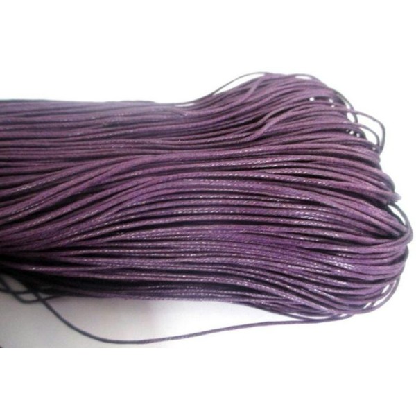 20 Mètres Fil Coton Ciré Violet 0.7Mm - Photo n°1