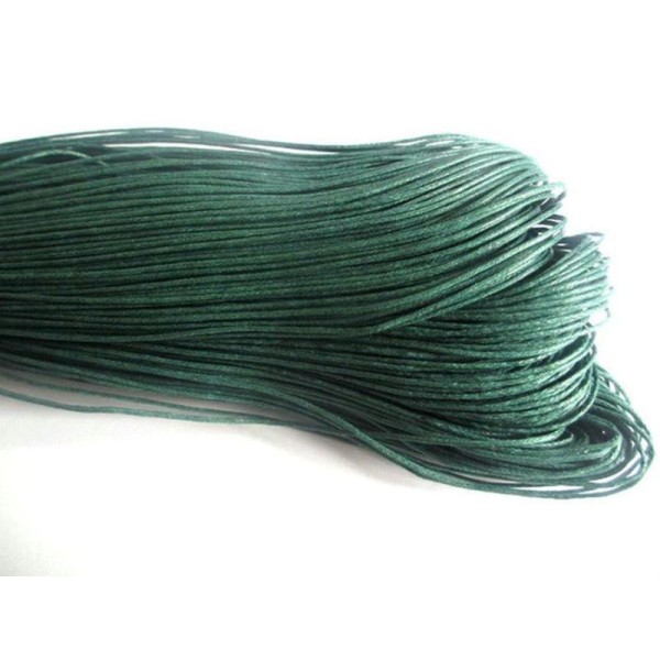 20 Mètres Fil Coton Ciré Vert Sapin 0.7Mm - Photo n°1