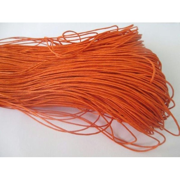 20 Mètres Fil Coton Ciré Orange 0.7Mm - Photo n°1