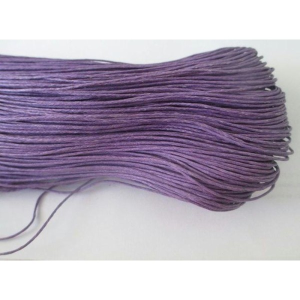20 Mètres Fil Coton Ciré Violet 0.7Mm - Photo n°1
