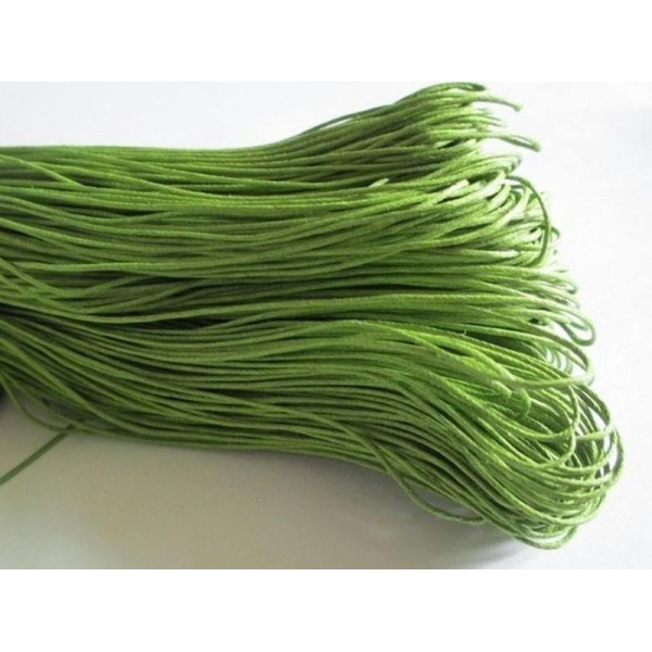 20 Mètres Fil Coton Ciré Vert Olive 1Mm - Photo n°1
