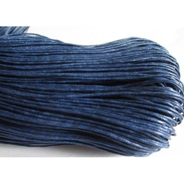 20 Mètres Fil Coton Ciré Bleu Foncé 1Mm - Photo n°1