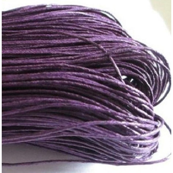 20 Mètres Fil Coton Ciré Violet Foncé 1Mm - Photo n°1