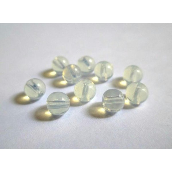 20 Perles Jade Naturelle Transparent 4Mm (G-15) - Photo n°1