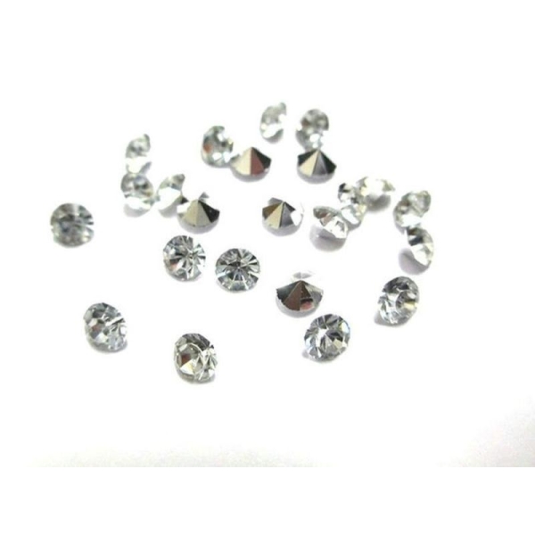 50 Strass En Résine Forme Diamants À Coller Dimension 4Mm - Photo n°1