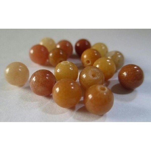 20 Perles Verge D'Or Couleur Or Et Brun 6Mm (G-13) - Photo n°1