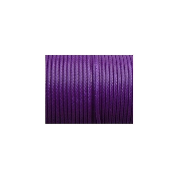 5m Cordon Polyester Enduit Souple 1,5mm Imitation Cuir De Couleur Violet - Photo n°1