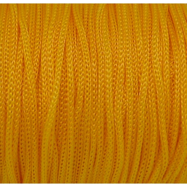 5m Fil Polyester, Nylon Tressé Souple Jaune Bouton D'or 1mm Shamballa - Photo n°1