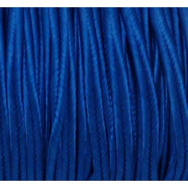 4,50m Fil, Cordon, Ruban Soutache, Plat 3mm Bleu Électrique Brillant - Photo n°1