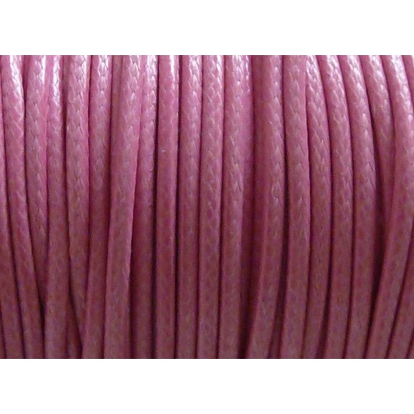 5m Cordon Polyester Enduit 2mm Souple Imitation Cuir De Couleur Rose Bonbon - Photo n°1