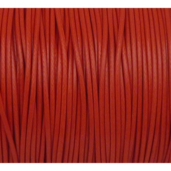 5m De Cordon Polyester Enduit 1mm Souple Rouge Brillant - Photo n°1