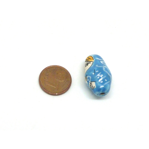 2 perles POUPEES RUSSES matriochka porcelaine 25mm NOIR DIY Bijoux Loisirs Déco