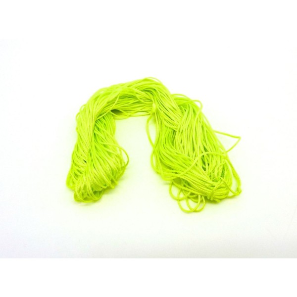 Echeveau De 29m De Fil Nylon Vert Chartreuse Anis Fluo 0,8mm Pour Tressage Bracelet - Photo n°1