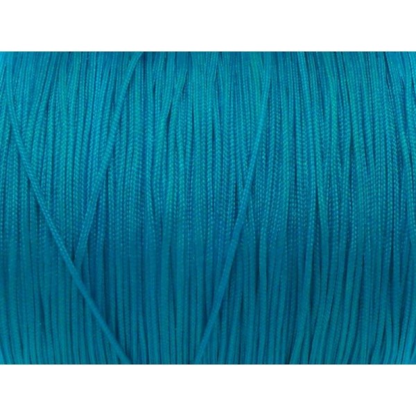 R-10m Fil De Jade 1mm De Couleur Bleu Turquoise - Idéal Noeud Coulissant - Wrap - Shamballa - Photo n°1