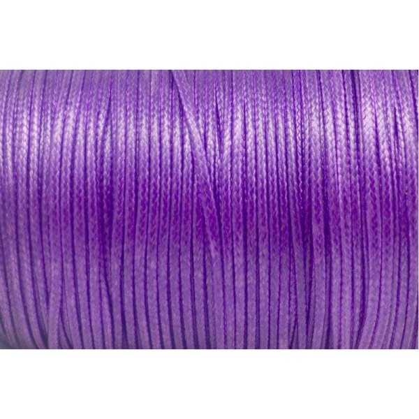 5m Cordon Polyester Enduit 1,5mm Souple Imitation Cuir Violet Brillant - Photo n°1