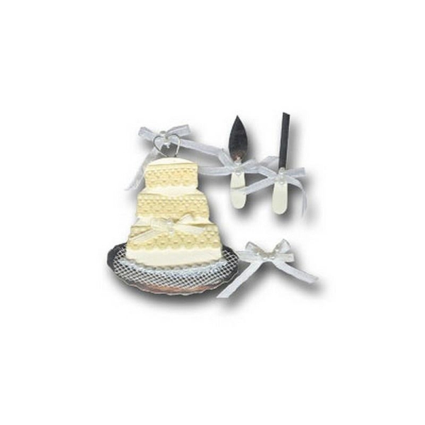 Sticker autocollant 3D Pièce Montée Mariage, Wedding Cake, 4 pces, de 2 à 7 cm - Photo n°1