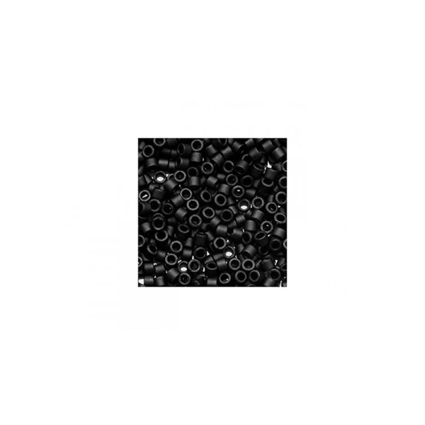 15 Grammes De Perles Miyuki Rocailles 11/0 Opaque Matte Black - Photo n°1