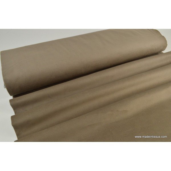 Tissu velours ras coton gris taupe pour confection pantalon .x1m - Photo n°2
