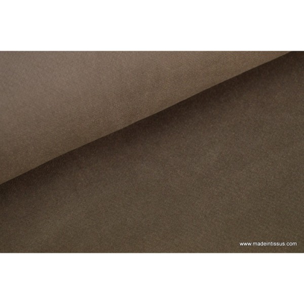Tissu velours ras coton gris taupe pour confection pantalon .x1m - Photo n°3