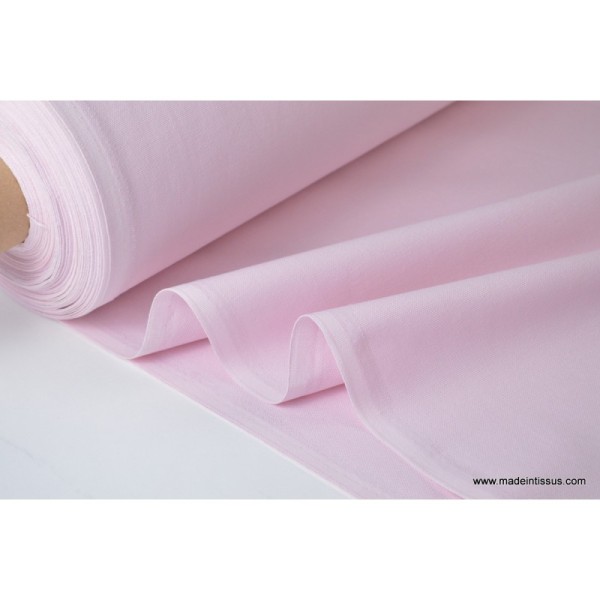 Tissu demi natté coton grande largeur rose . x 1m - Photo n°1