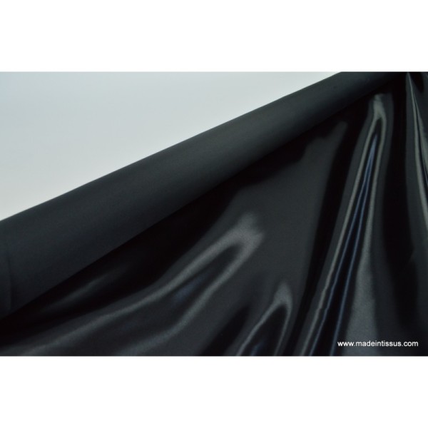 Tissu Doublure satin noir polyester premier prix .x1m - Photo n°2
