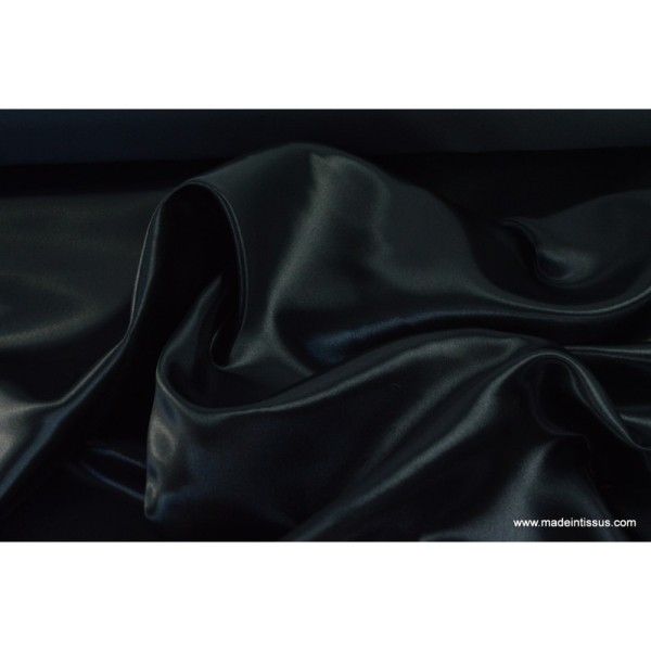 Tissu Doublure satin noir polyester premier prix .x1m - Photo n°3