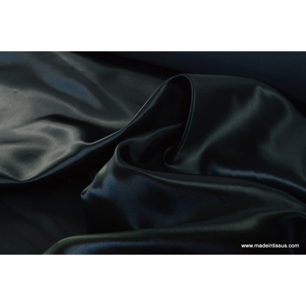 Tissu Doublure satin noir polyester premier prix .x1m - Photo n°4