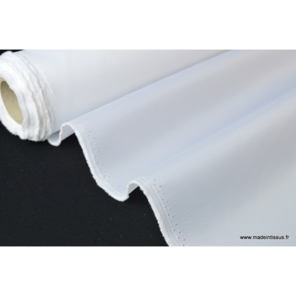 Tissu Doublure blanche 100% polyester .x1m - Photo n°1