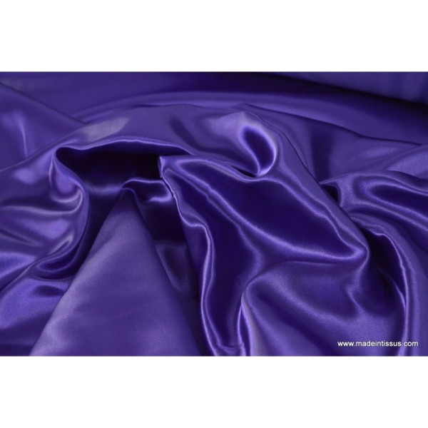 Tissu Doublure satin violet polyester premier prix .x1m - Photo n°3