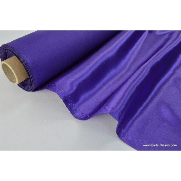 Tissu Doublure satin violet polyester premier prix .x1m - Photo n°1