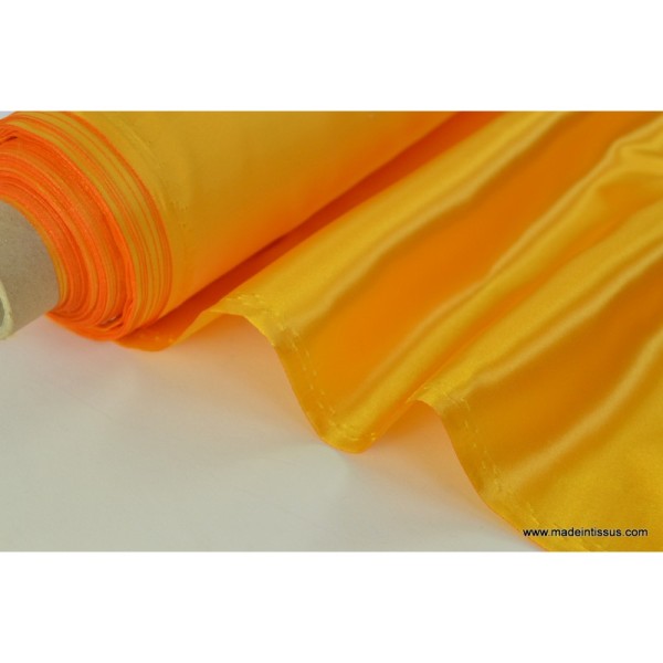 Tissu Doublure satin jaune or polyester premier prix .x1m - Photo n°1