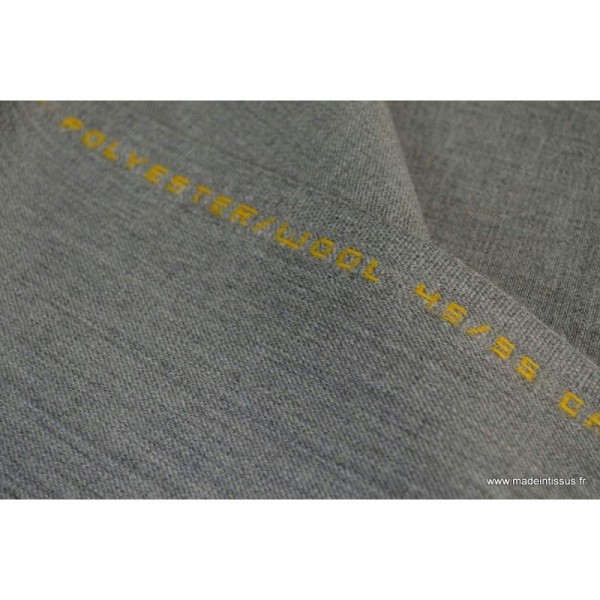 Gabardine de laine coloris gris clair . x1m - Photo n°4
